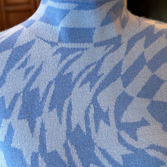 NWT Gianni Bini GB Geometric Swirl Sweater Dress Girls Sz S  Long Sleeve Blue - Picture 2 of 10